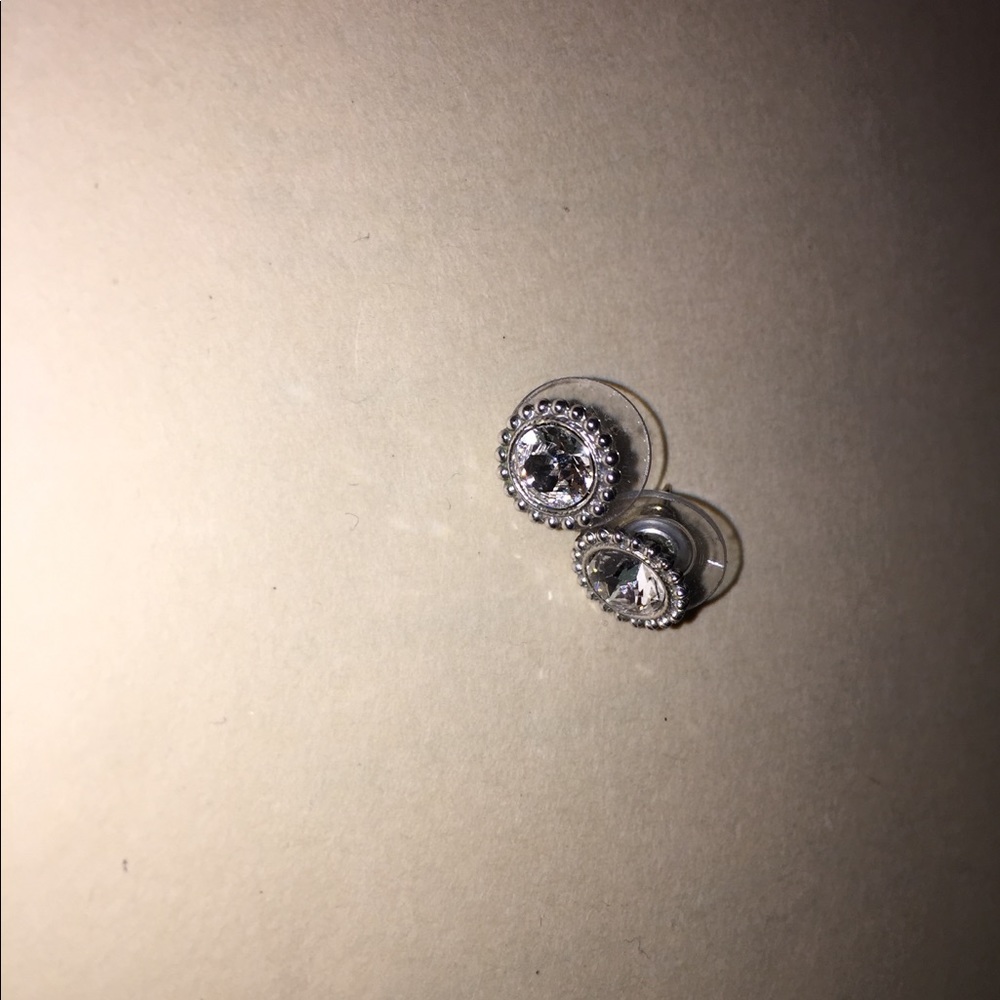 Earrings, sterling silver
